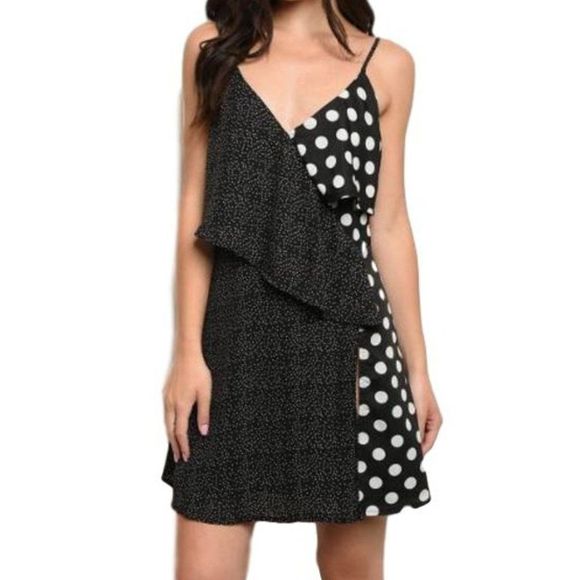 Mod Me Over Dresses & Skirts - Colorblock Faux Wrap Slip Dress